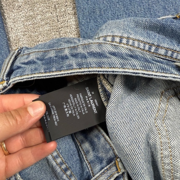 Saint Laurent YSL Y2K Exposed Button Fly Bootcut D27 Jean Sz 28 - Picture 5 of 10